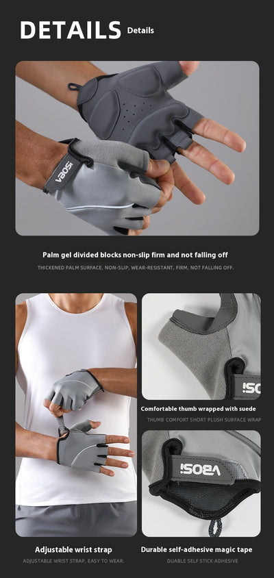 Guantes Deportivos Antideslizantes de Medio Dedo para Fitness y Exterior - Image 8