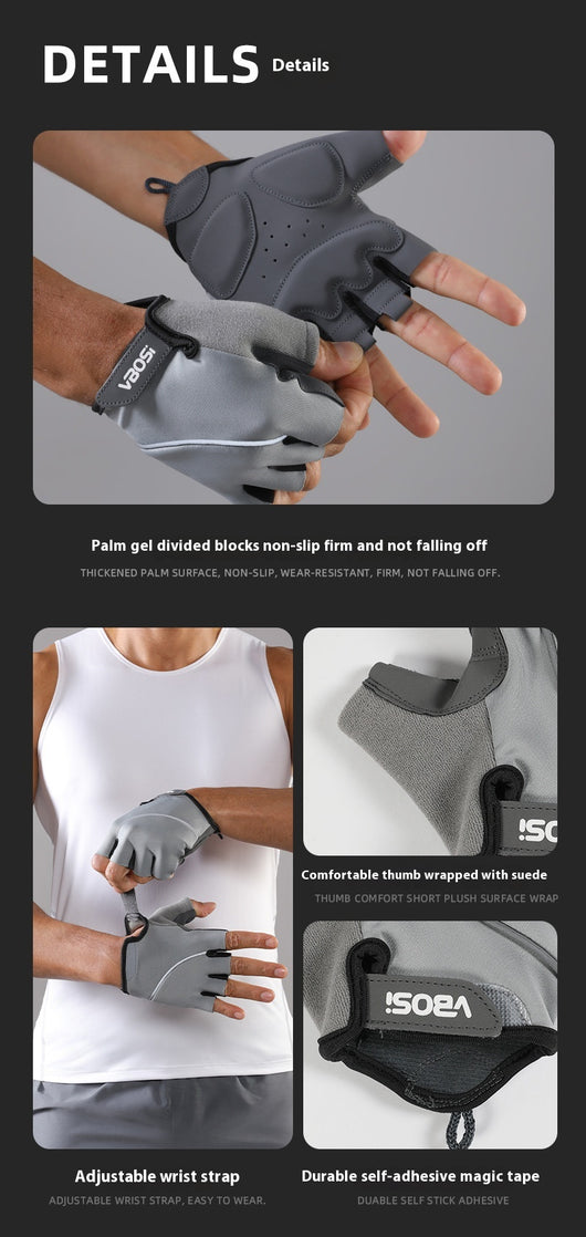 Guantes Deportivos Antideslizantes de Medio Dedo para Fitness y Exterior - Image 8