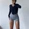 Conjunto de Yoga con Botones - Traje Deportivo Corto