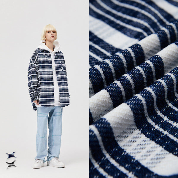 Chaqueta Camisa de Ante a Cuadros para Hombre con Estuche Portabolígrafos