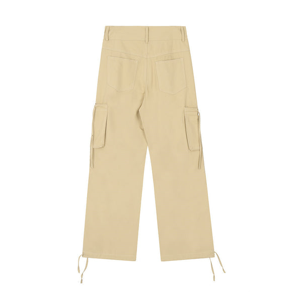 Pantalones Cargo Rectos Multibolsillos para Hombre
