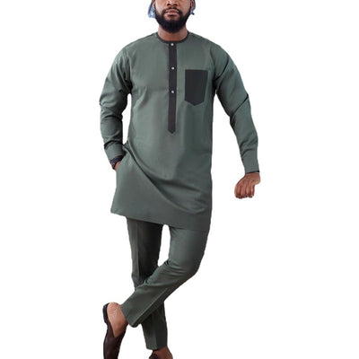 Traje Ejecutivo con Bolsillos - Pantalón y Camisa Manga Larga - Image 8
