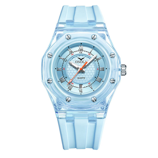 Reloj de Cuarzo con Correa de Silicona Transparente Resistente al Agua - Image 5