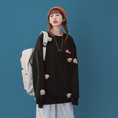 Suéter de Leche Mujer Primavera Otoño Suelto Estilo Coreano