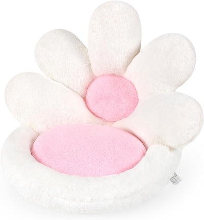 Cojín Nido Redondo para Gatos y Gamers - Asiento Floral Kawaii 19 Pulgadas Gris - Image 2