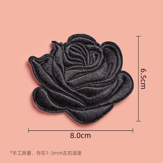 Parches Adhesivos para Ropa - Reparación sin Costura con Patrón de Bordado Negro - Image 14