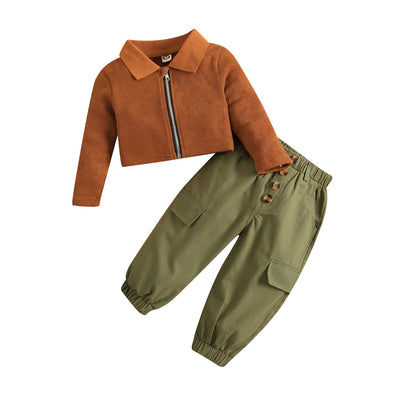 Conjunto Infantil con Saco de Cuello y Pantalón Elástico - Image 2