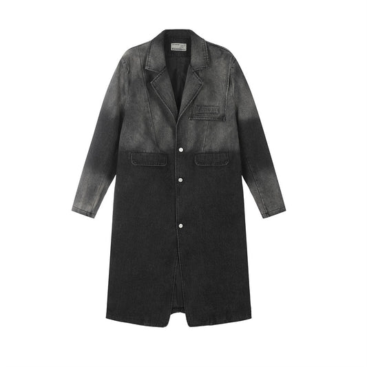 Chaqueta Denim con Degradado Tinta - Moda Casual Premium para Hombre