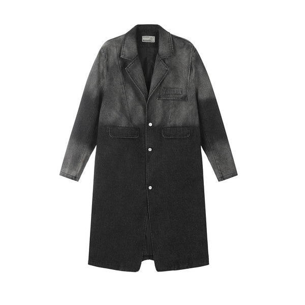 Chaqueta Denim con Degradado Tinta - Moda Casual Premium para Hombre