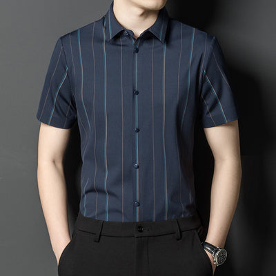 Camisa Manga Corta Ice Silk Sin Costuras para Hombre - Image 3