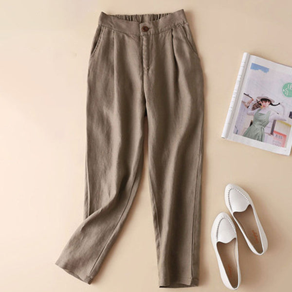 Pantalones Harem de Lino y Algodón Talla Grande - Comodidad y Estilo