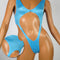 Traje de Baño Enterizo Transparente Triangle Micro