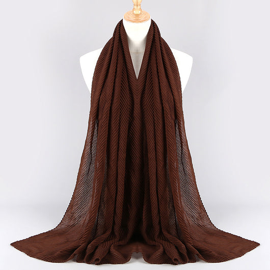 Pañuelo Plisado de Algodón Twill para Mujer - Versátil y Elegante - Image 7
