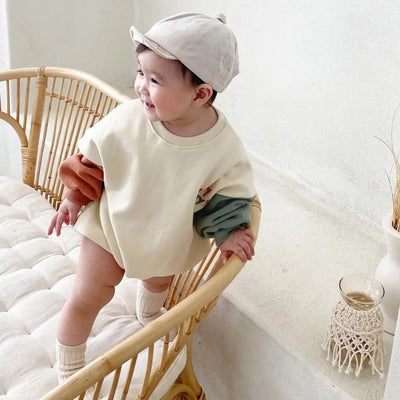 Body Infantil Estilo Coreano con Mangas Bicolor Estampado - Image 9