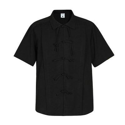 Camisa Retro de Colores Sólidos Personalizable para Hombre - Image 2