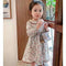Vestido Princesa Infantil con Cuello Muñeca y Detalles de Encaje
