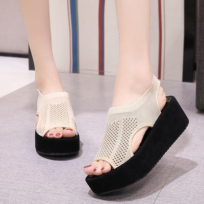 Zapatos Plataforma Tejidos para Mujer con Cuña Suave y Suela Flexible - Image 3
