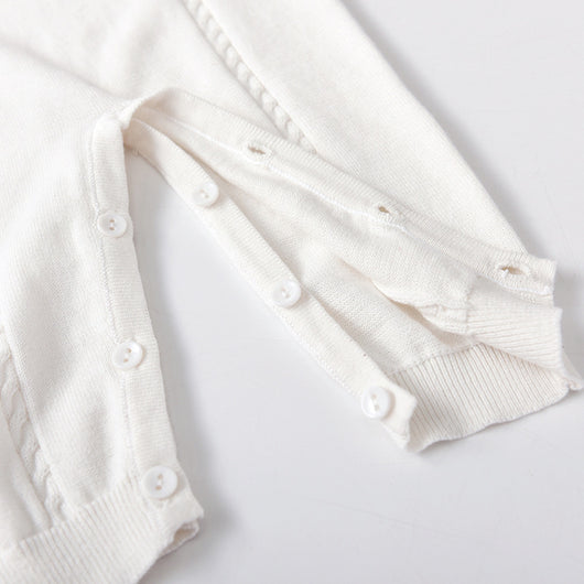 Enterizo Tejido Trenzado con Cuello Peter Pan para Primavera y Otoño - Image 13