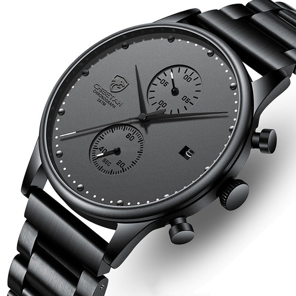 Reloj Empresarial para Hombre Resistente al Agua con Correa de Acero Multifuncional