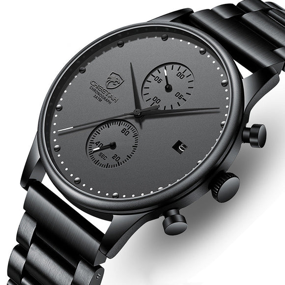 Reloj Empresarial para Hombre Resistente al Agua con Correa de Acero Multifuncional