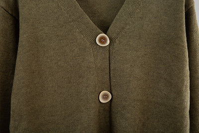 Conjunto Elegante: Cardigan Escote V y Pantalón Ancho - Image 13