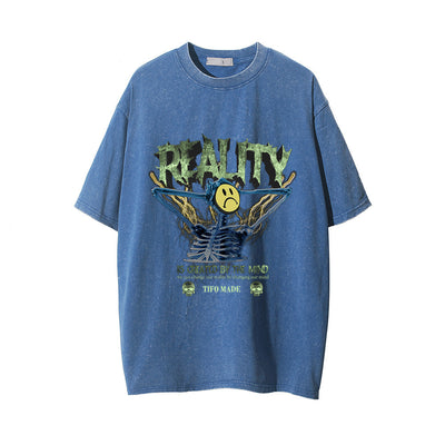 Camiseta Manga Corta con Estampado Calavera para Hombre - Image 6