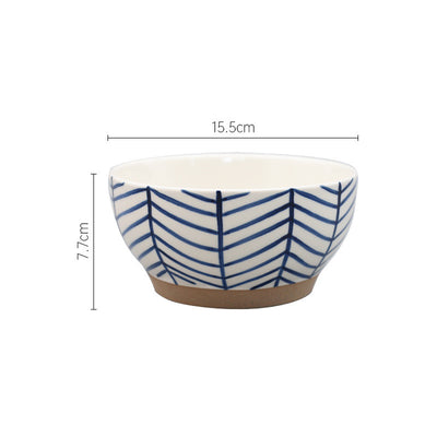 Tazón de Cerámica Azul Gota de Lluvia - Diseño Nórdico Japonés - Image 9