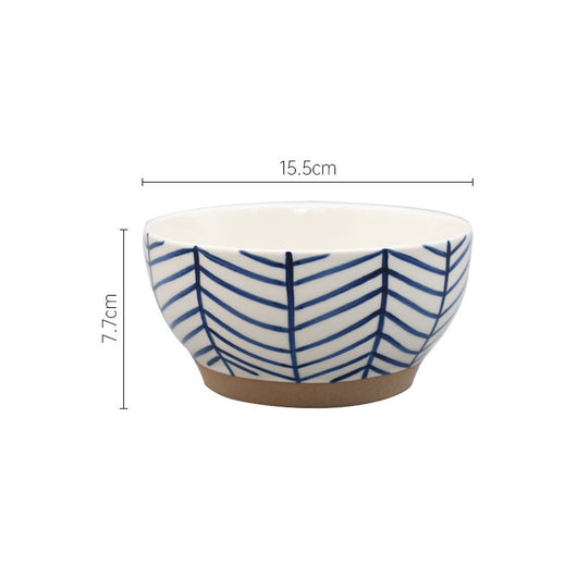 Tazón de Cerámica Azul Gota de Lluvia - Diseño Nórdico Japonés - Image 9