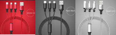 Cable de Datos Trenzado Triple 3 en 1 con Tres Conectores - Image 7