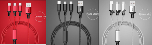 Cable de Datos Trenzado Triple 3 en 1 con Tres Conectores - Image 7