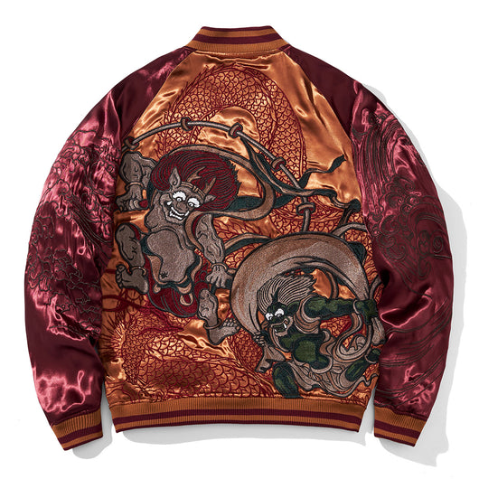 Chaqueta Beisbolera Reversible con Bordados - Estilo Casual Resistente - Image 9