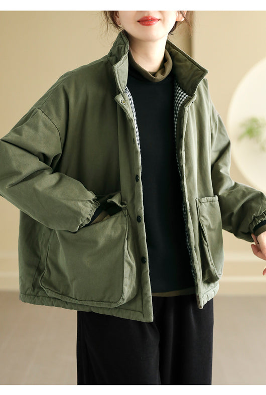 Abrigo Acolchado Talla Grande para Mujer con Bolsillos - Calidez y Comodidad - Image 12