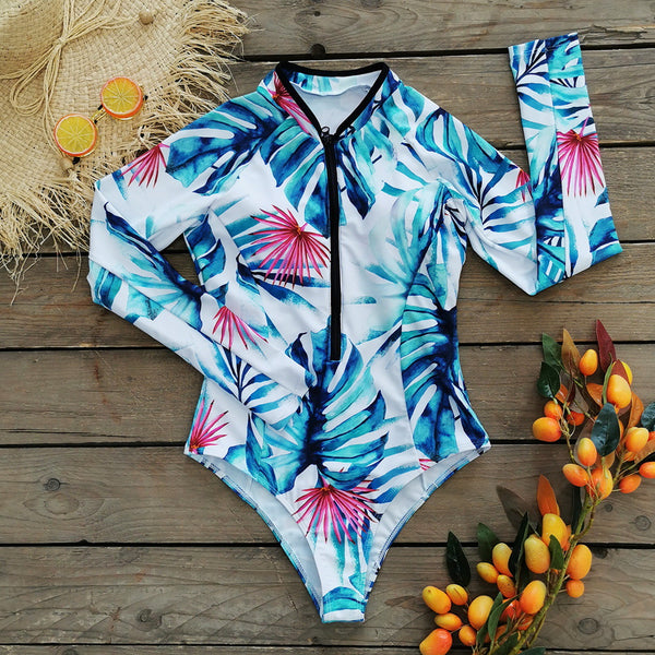 Traje de Baño Deportivo de Manga Larga y Cintura Alta para Surf - Image 6