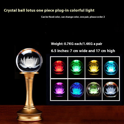 Lámpara Buda Loto Cristal LED Multicolor - Luz Decorativa para Altar y Hogar - Image 6