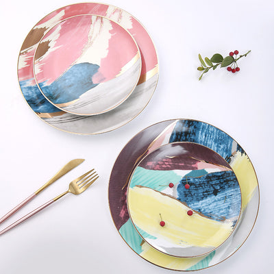 Juego de Platos Decorativos Nube Colorida para Mesa Elegante - Image 12