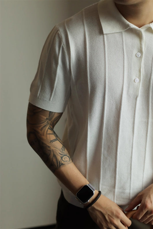 Camiseta Básica Americana Hombre Color Sólido - Image 13