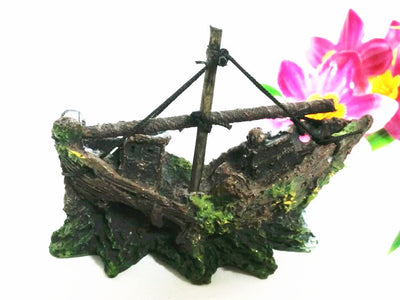 Decoración de Acuario Barco de Red - Paisaje en Miniatura para Peceras - Image 9
