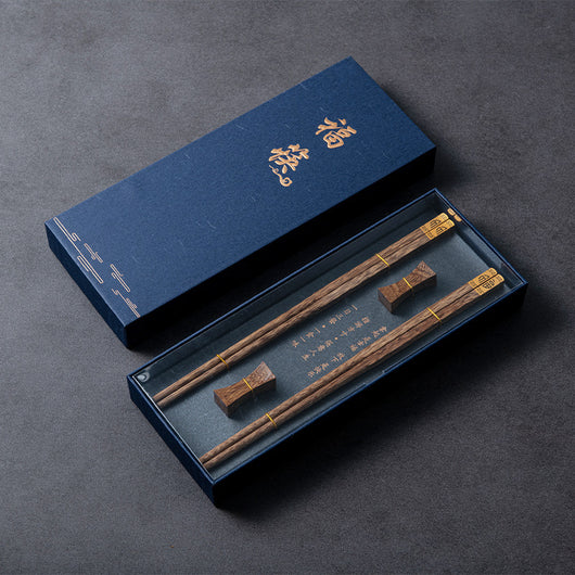 Juego de Palillos de Caoba Maciza para Familia Año Nuevo - Image 11