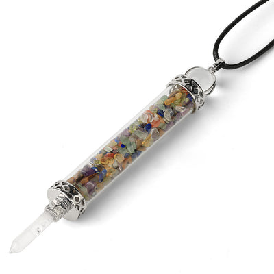 Colgante Cristal Rodolita con Alas - Botella de Deseos Artesanal - Image 36