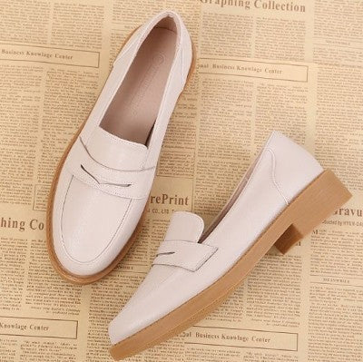 Mocasines Retro Estilo Británico Tacón Grueso Mujer Negro Japonés - Image 6