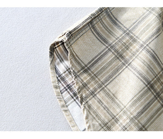Camisa Casual de Cuadros en Pana de Algodón para Hombre - Image 18