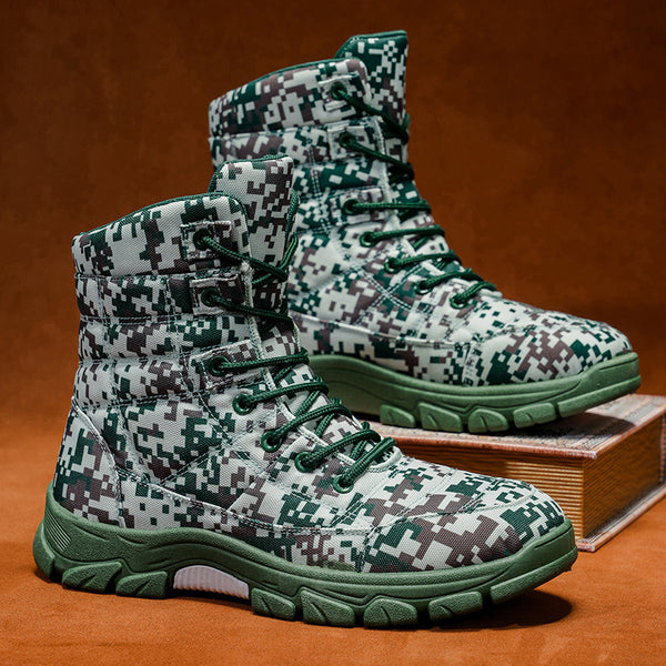 Botas de Senderismo Camuflaje Talla Grande con Forro Polar y Suela Reforzada
