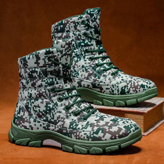 Botas de Senderismo Camuflaje Talla Grande con Forro Polar y Suela Reforzada