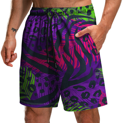 Pantalones Cortos Estampados 3D Serie Hojas Verano - Bermudas Playa Casuales para Hombre - Image 5