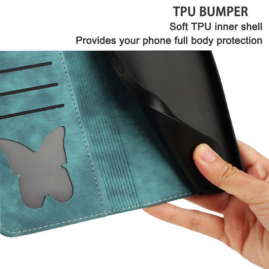 Funda de Cuero para Celular con Mariposa en Relieve - Image 4