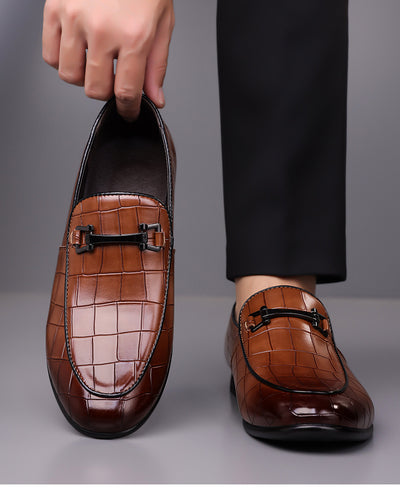Zapatos de Cuero Ligeros Talla Grande Estilo Cuadros Lujo Premium - Image 32