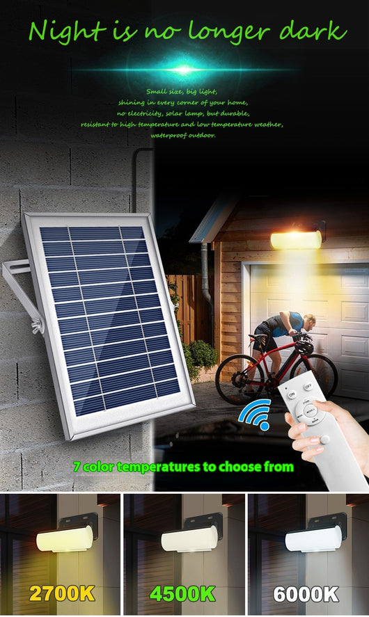 Lámpara Solar de Pared Tricolor con Sensor de Movimiento para Interiores y Exteriores - Image 15