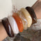 Exaggerated European American Style Acrylic Bracelet with Irregular Translucent Design