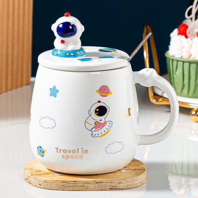 Taza Térmica Grande Creative Planet con Tapa y Cuchara - Image 3