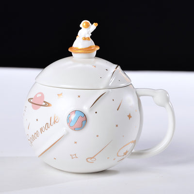Taza de Cerámica para Pareja con Tapa y Cuchara - Diseño Boy and Girl - Image 19